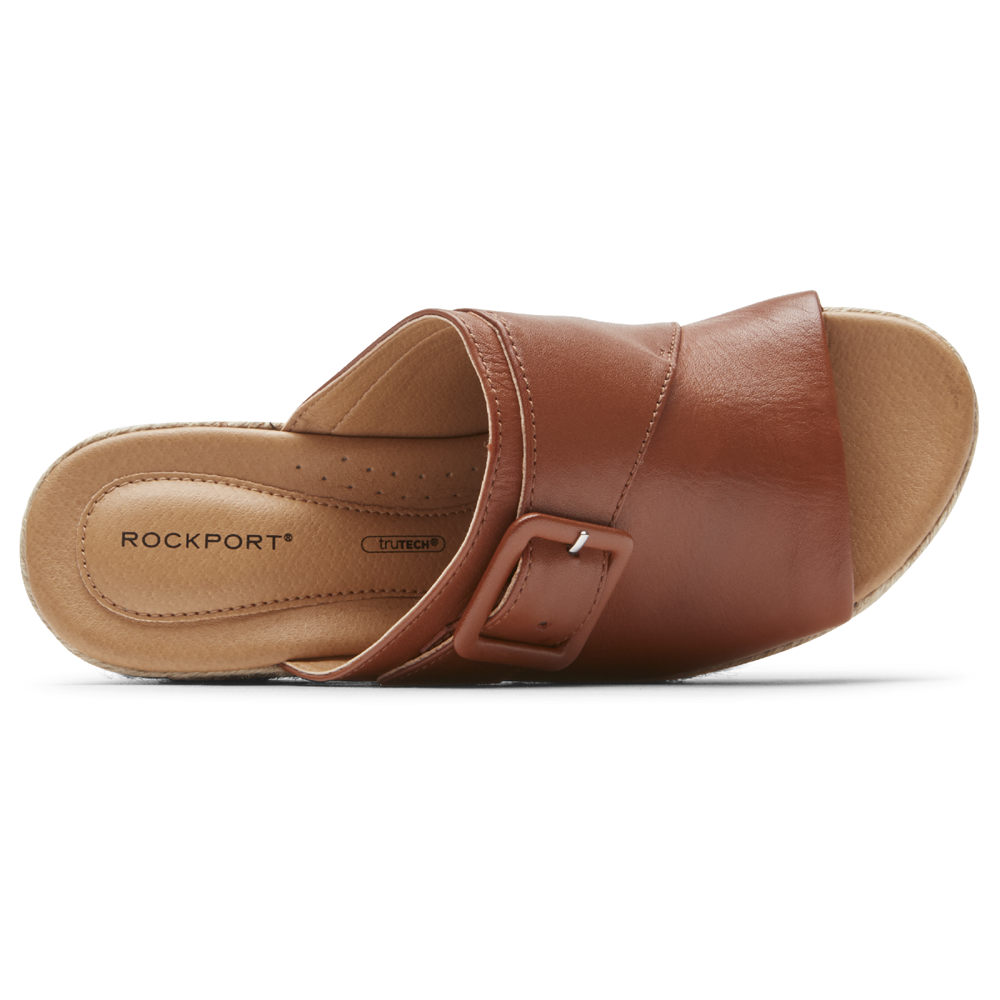 Chinelos Rockport Mulher Marrom - Lyla Buckle - 86950KQYG